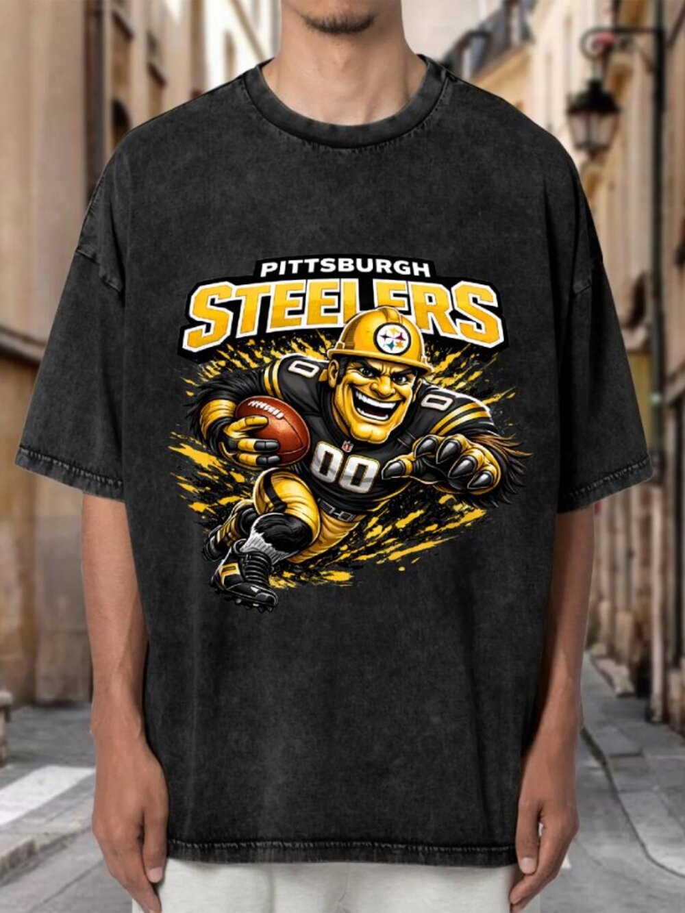 Pittsburgh Steelers Mascot Football Streetwear T-shirt PXTN9MQMFO01